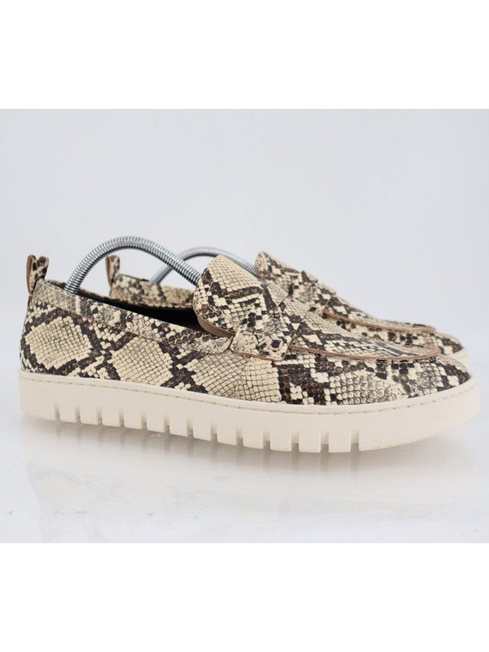 Vionic Uptown Women 12 Wide Snake Print Slip On Loafer Platform Lug Sole Leather